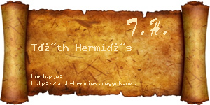 Tóth Hermiás névjegykártya